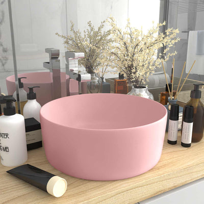 Vidaxl Washbasin Round 40x15 cm Matpown en céramique