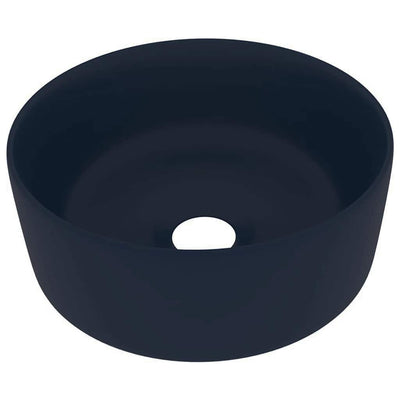 Vidaxl Washbasin Round 40x15 cm Mat de céramique bleu foncé