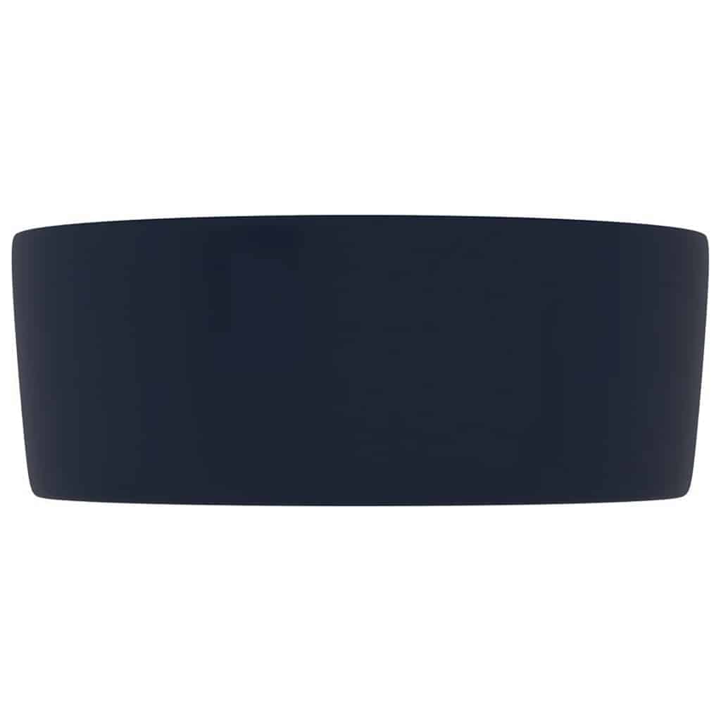 Vidaxl Washbasin Round 40x15 cm Mat de céramique bleu foncé