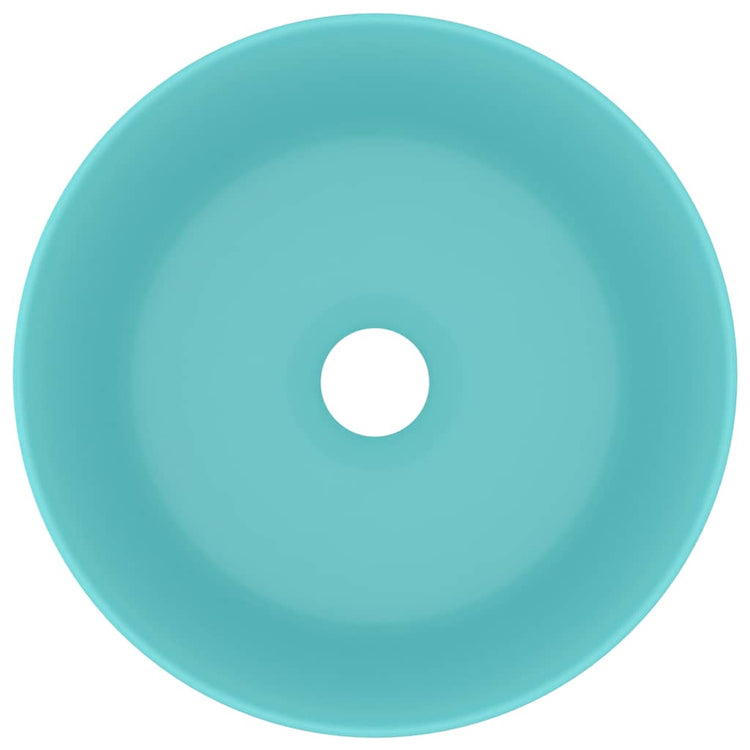 Vidaxl Washbasin Round 40x15 cm Céramique Matt Green clair