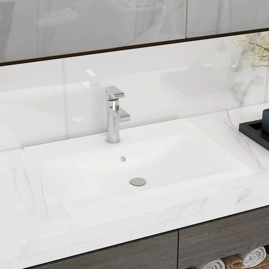 Vidaxl Washingin avec trou de robinet 60x46 cm