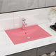 Vidaxl Washingin avec trou du robinet 60x46 cm en céramique rose