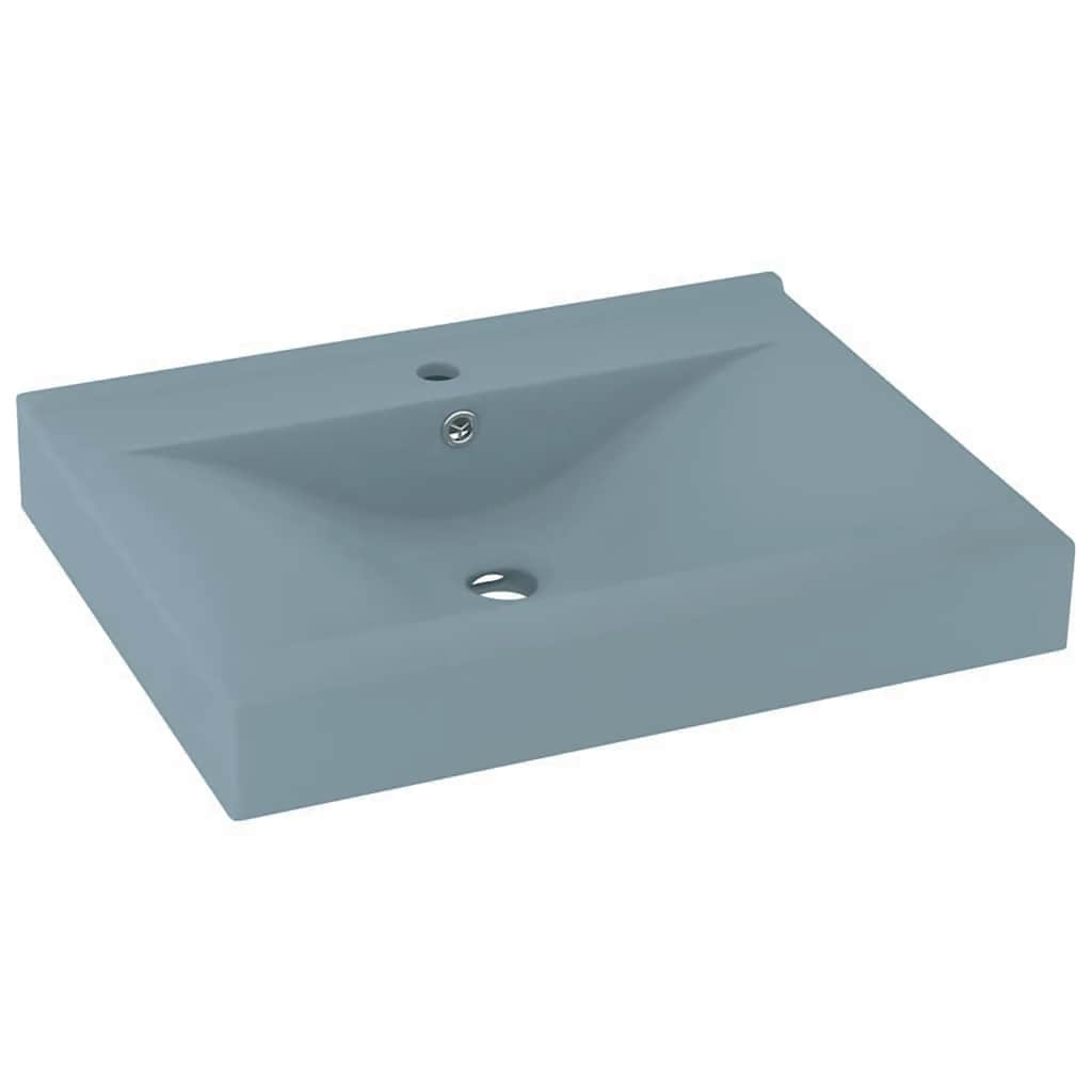 Vidaxl Washingin avec trou de robinet 60x46 cm en céramique Matt bleu clair