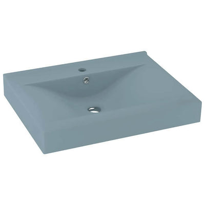 Vidaxl Washingin avec trou de robinet 60x46 cm en céramique Matt bleu clair