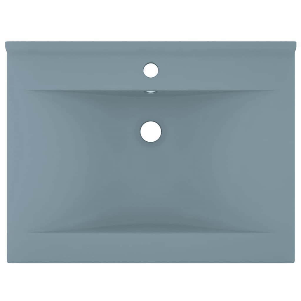 Vidaxl Washingin avec trou de robinet 60x46 cm en céramique Matt bleu clair