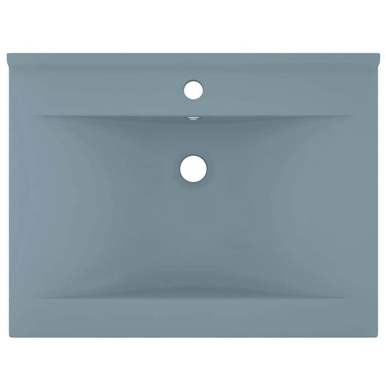 Vidaxl Washingin avec trou de robinet 60x46 cm en céramique Matt bleu clair