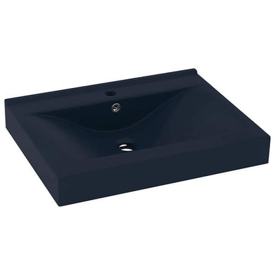 Vidaxl Washingin avec trou du robinet 60x46 cm en céramique Matt Bleu foncé