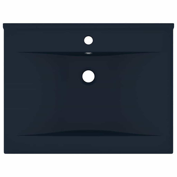 Vidaxl Washingin avec trou du robinet 60x46 cm en céramique Matt Bleu foncé
