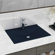 Vidaxl Washingin avec trou du robinet 60x46 cm en céramique Matt Bleu foncé