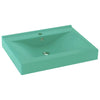 Vidaxl Washingin avec trou du robinet 60x46 cm en céramique Matt vert clair