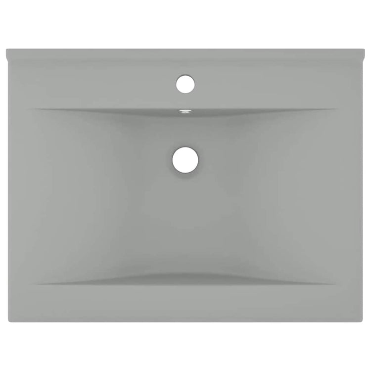 Vidaxl Washingin avec trou du robinet 60x46 cm en céramique gris clair