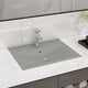 Vidaxl Washingin avec trou du robinet 60x46 cm en céramique gris clair