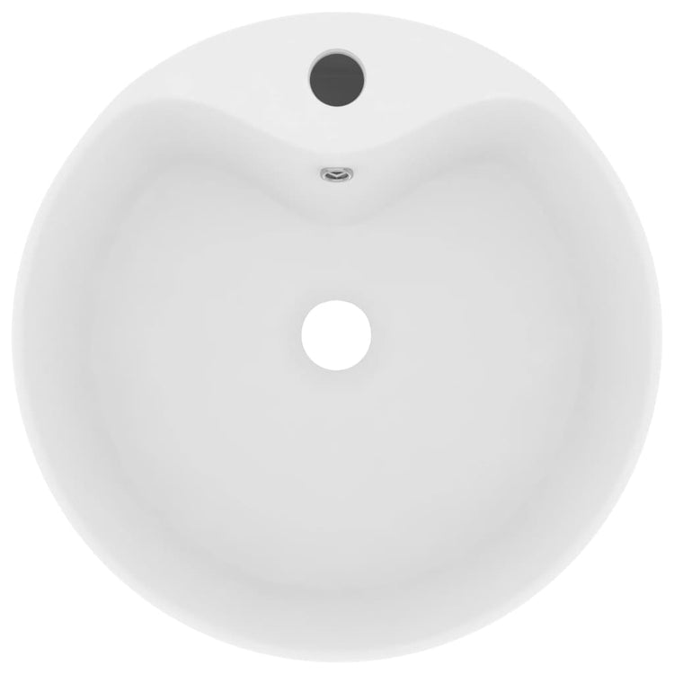 Vidaxl Washingin avec atterrissage 36x13 cm Mat de céramique blanc