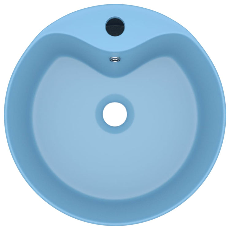 Vidaxl Washingin avec atterrissage 36x13 cm en céramique Matt bleu clair