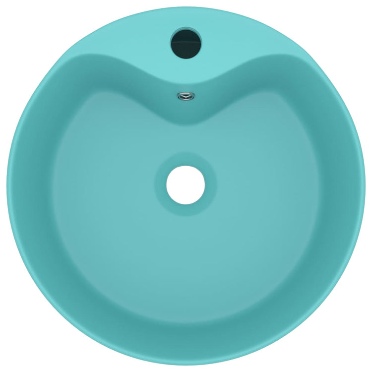 Vidaxl Washingin avec atterrissage 36x13 cm en céramique Matt vert clair