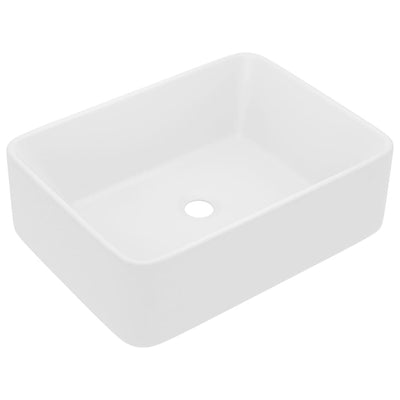 Vidaxl Washbasin 41x30x12 cm Mat de céramique blanc