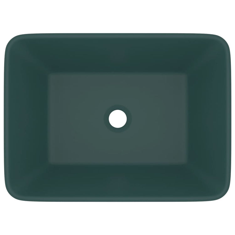 Vidaxl Washbasin 41x30x12 cm Mat de céramique vert foncé