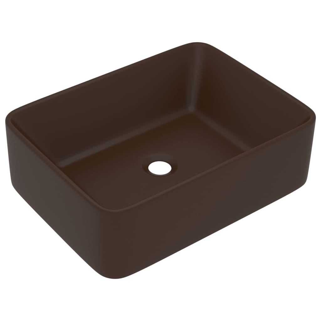 Vidaxl Washbasin 41x30x12 cm en céramique marron foncé