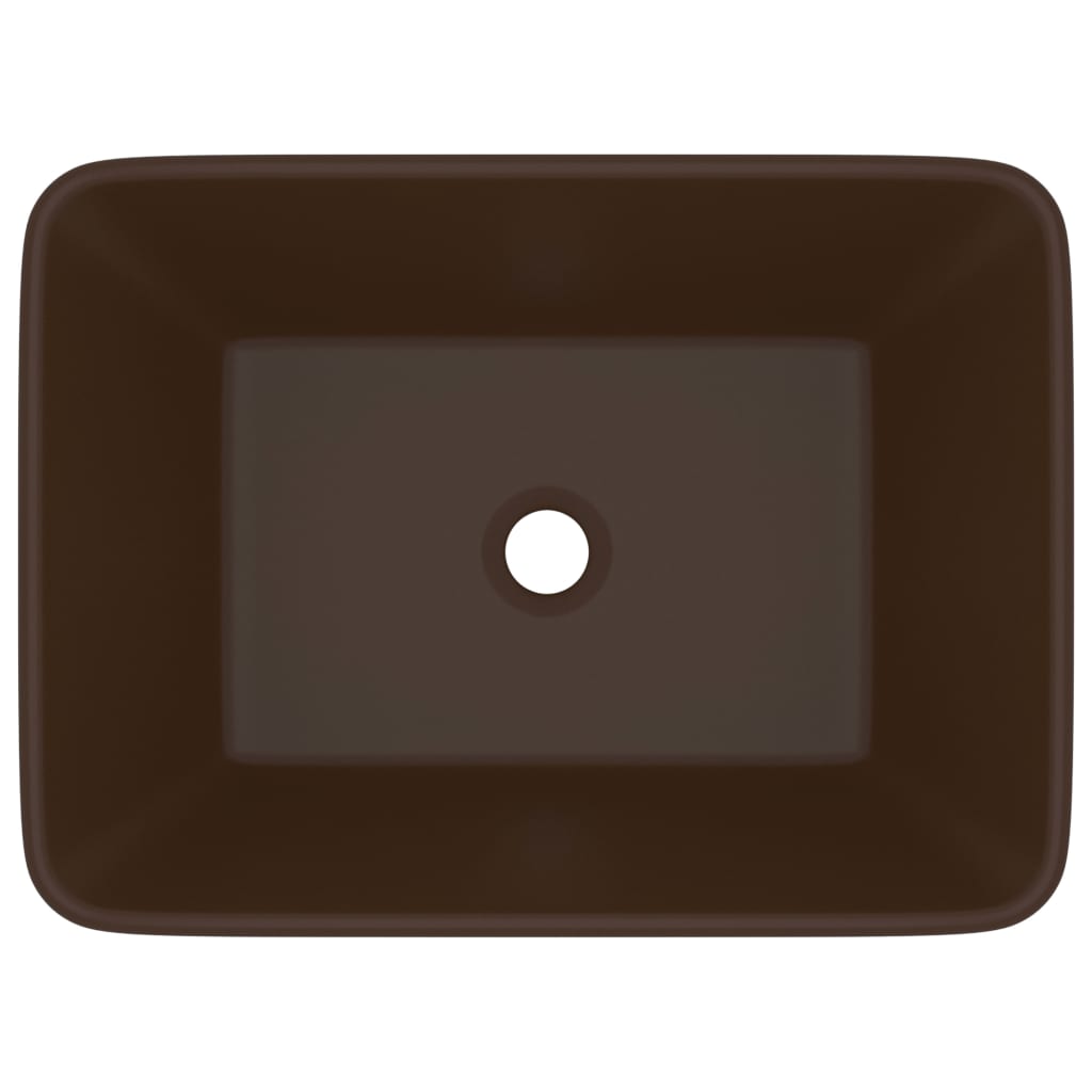 Vidaxl Washbasin 41x30x12 cm en céramique marron foncé