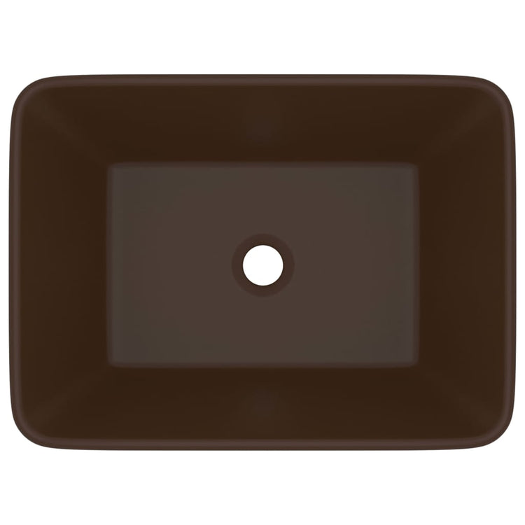 Vidaxl Washbasin 41x30x12 cm en céramique marron foncé