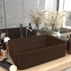 Vidaxl Washbasin 41x30x12 cm en céramique marron foncé