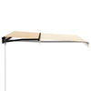 Vidaxl luifel extensible manuellement avec LED 300x250 cm jaune et blanc