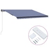 Vidaxl Luifel Automatic extensible 500x300 cm bleu et blanc