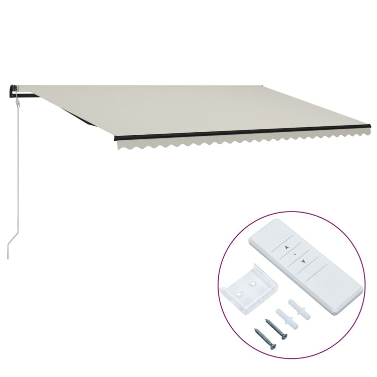 Vidaxl Luifel étend automatiquement la crème 600 x 300 cm