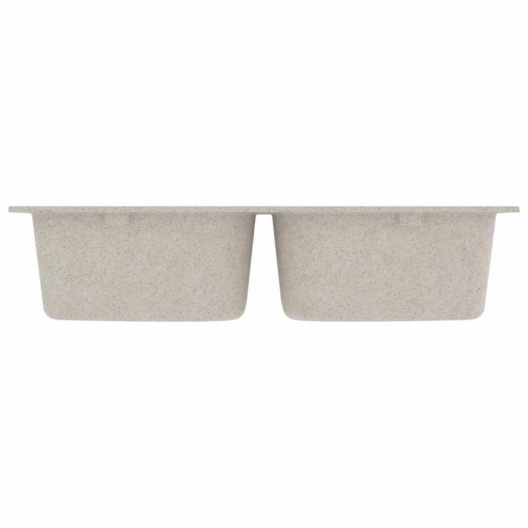 Vidaxx évier de cuisine beige 76 x 48 x 30 cm quartz et résine