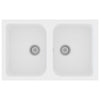 Vidaxx évier de cuisine blanc 76 x 48 x 30 cm quartz et résine