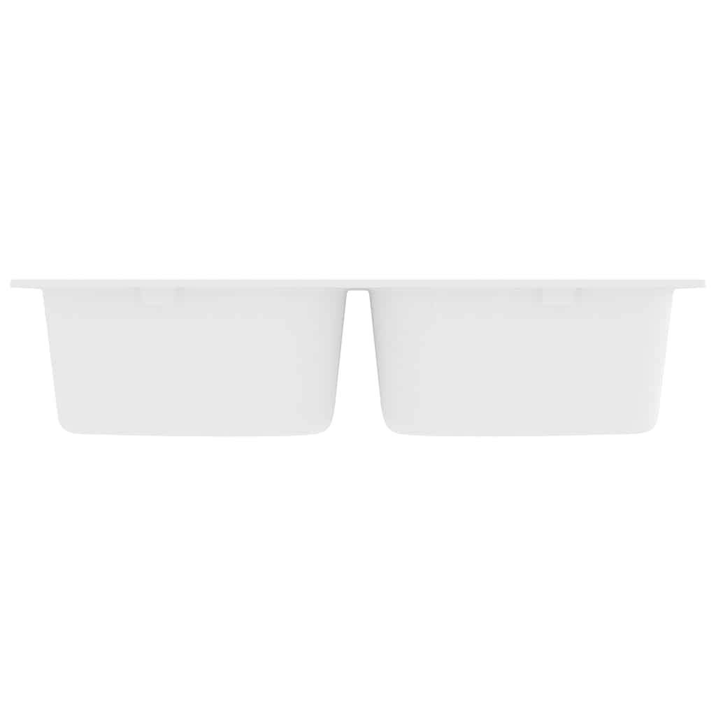 Vidaxx évier de cuisine blanc 76 x 48 x 30 cm quartz et résine
