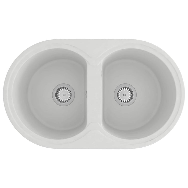 Vidaxx évier de cuisine blanc 78 x 47 x 20,5 cm granit