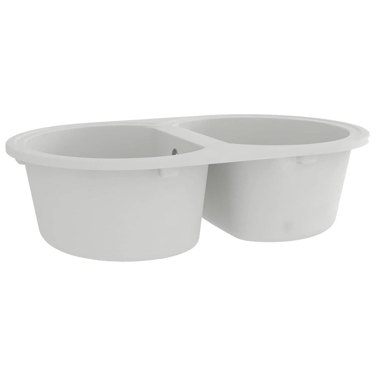 Vidaxx évier de cuisine blanc 78 x 47 x 20,5 cm granit