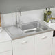 Évier Vidaxl avec ensemble de drain 800x500x155 mm en acier inoxydable en acier