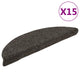 Vidaxl Stair Mats auto-adhésif 15 ST 56X17X3 cm aiguille en feutre l'anthracite