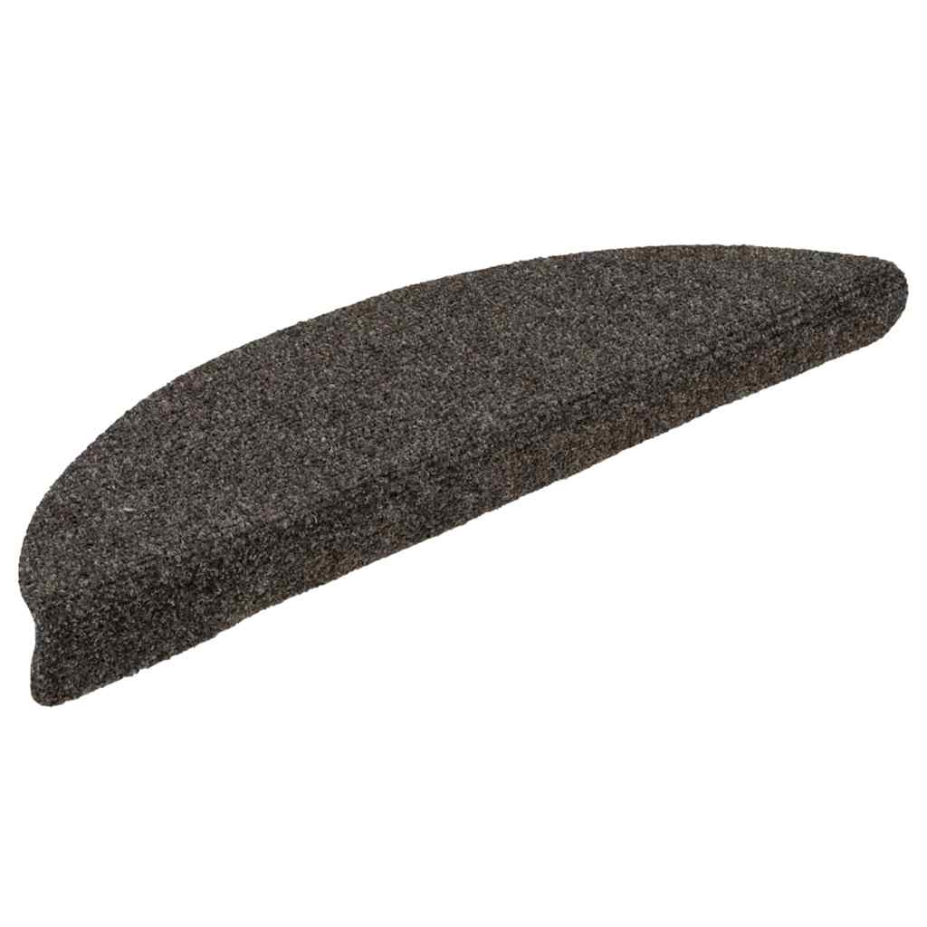 Vidaxl Stair Mats auto-adhésif 15 ST 56X17X3 cm aiguille en feutre l'anthracite