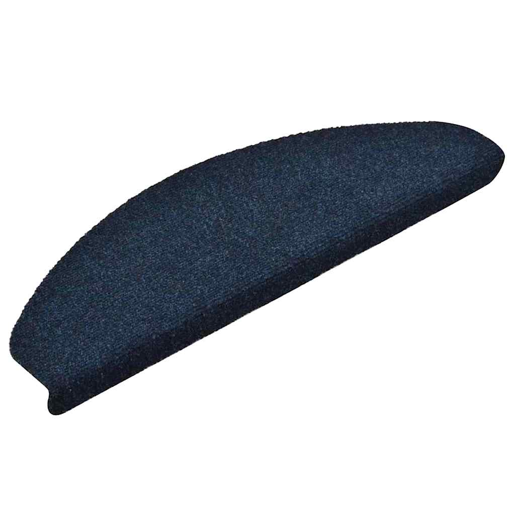 Vidaxl Stair Mats auto-adhésif 15 ST 65x21x4 cm aiguille en feutre bleu marine