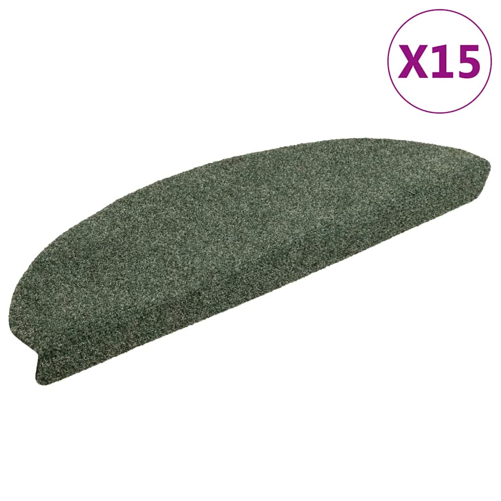 Vidaxl Stair Mats auto-adhésif 15 ST 65x21x4 cm aiguille en feutre vert