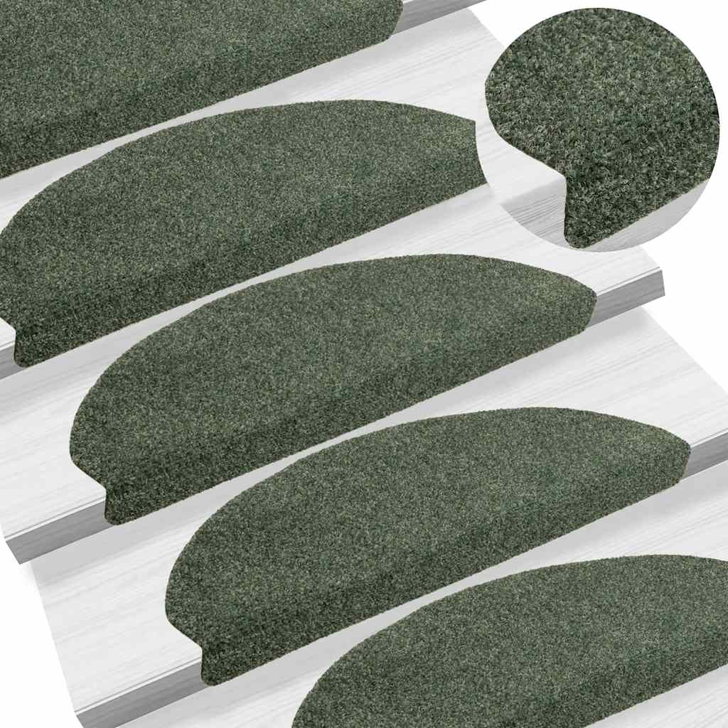 Vidaxl Stair Mats auto-adhésif 15 ST 65x21x4 cm aiguille en feutre vert