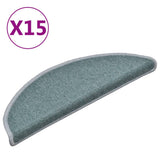 Vidaxl Mats d'escalier 15 st 56x17x3 cm bleu - afbeelding 2
