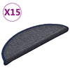 Mattes d'escalier Vidaxl 15 st 56x17x3 cm gris foncé et bleu