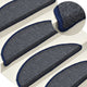 Mattes d'escalier Vidaxl 15 st 56x17x3 cm gris foncé et bleu