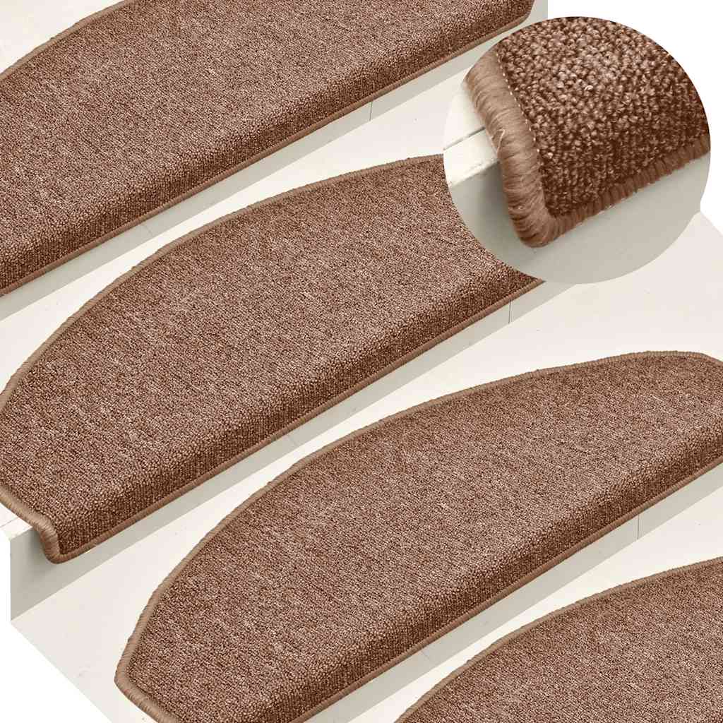 Mattes d'escalier Vidaxl 15 st 65x24x4 cm brun