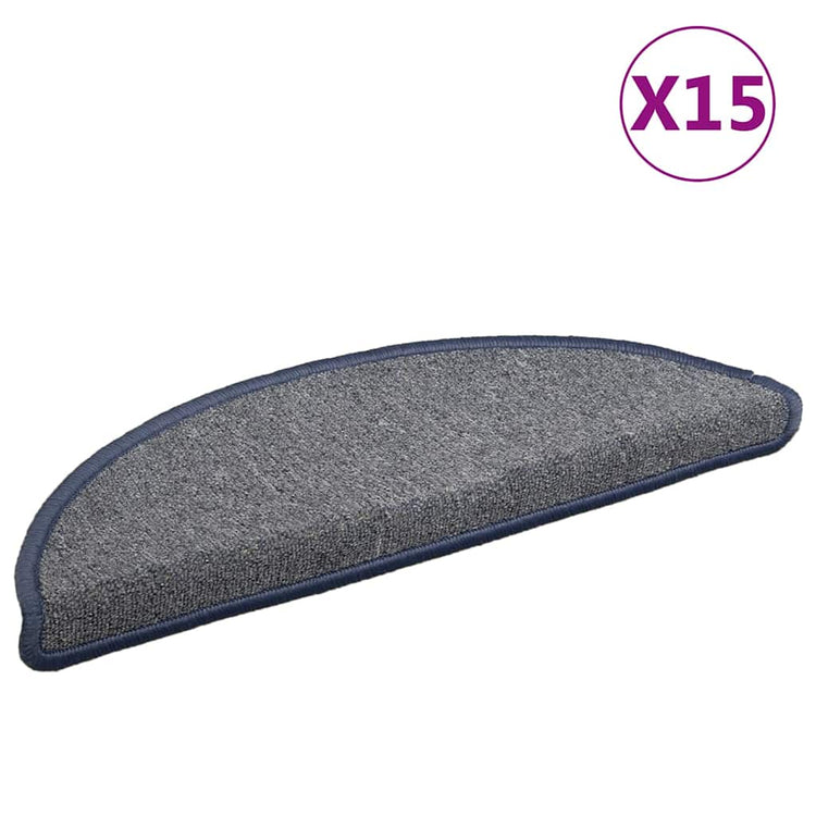 Vidaxl Mat à escalier 15 st 56x17x3 cm gris clair et bleu