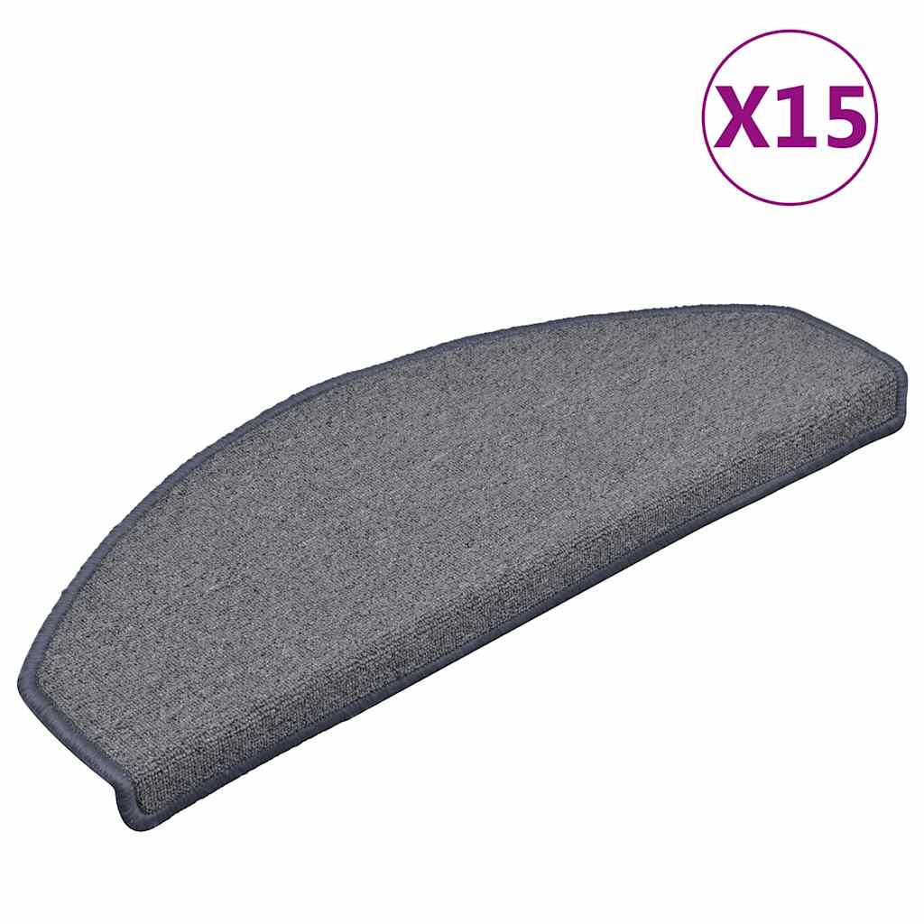 Vidaxl Mat à escalier 15 st 65x24x4 cm gris clair et bleu