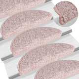 Mattes d'escalier Vidaxl 15 st 65x21x4 cm rose clair - afbeelding 1
