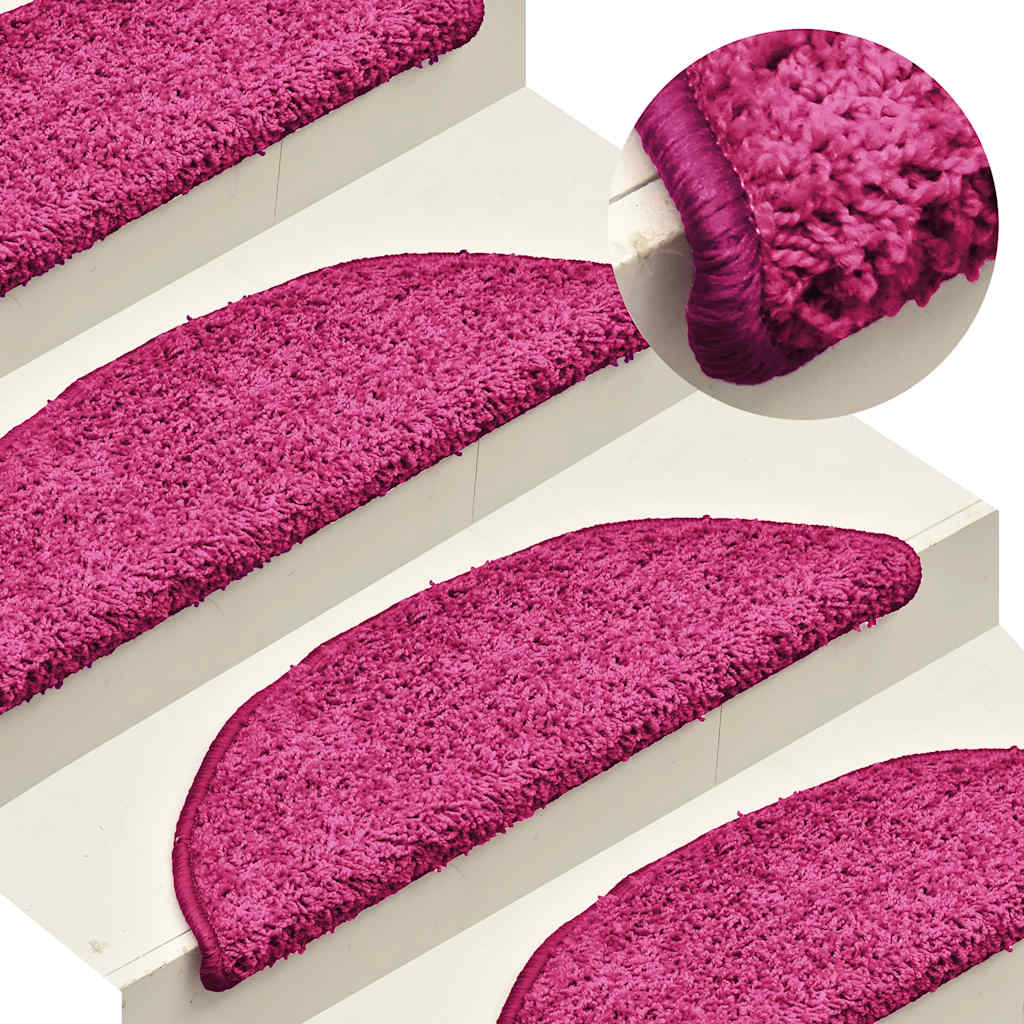 Mattes d'escalier Vidaxl 15 ST 56X17X3 cm rose