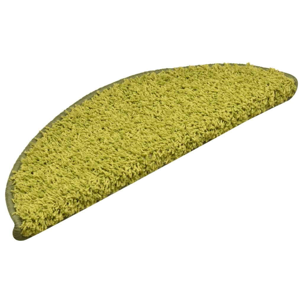 Mattes d'escalier Vidaxl 15 st 56x17x3 cm vert