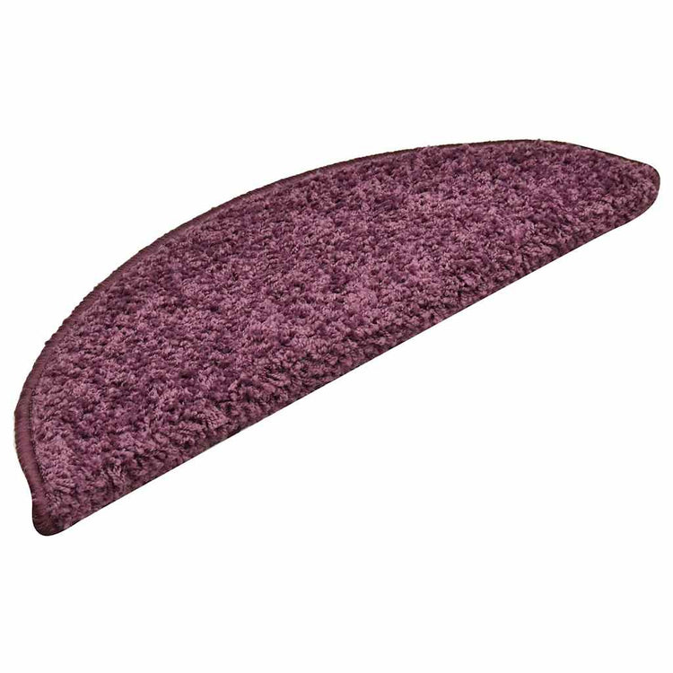 Vidaxl Mats d'escalier 15 st 56x17x3 cm violet foncé