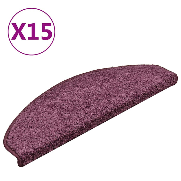 Mattes d'escalier Vidaxl 15 ST 65X21X4 CM POUR POURPLE